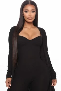 Fashion Nova All Inclusive Jumpsuit Set - Black