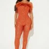 Fashion Nova Ready For The Show Jumpsuit - Orange