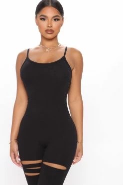 Fashion Nova Take Me To Miami Nova Season Jumpsuit - Black Jumpsuits