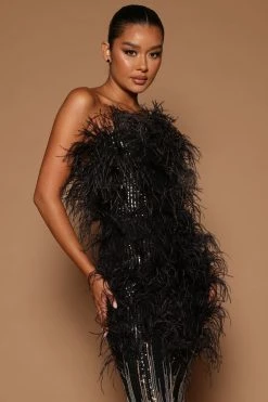 Fashion Nova Clarina Sequin Jumpsuit - Black