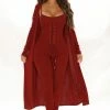 Fashion Nova Happy Horizon Jumpsuit Set - Rust