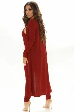 Fashion Nova Happy Horizon Jumpsuit Set - Rust