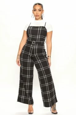 Fashion Nova Best In Class Jumpsuit Set - Black Wide Leg Jumpsuits