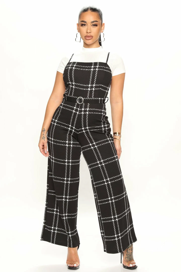 Fashion Nova Best In Class Jumpsuit Set - Black Wide Leg Jumpsuits