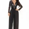 Fashion Nova Jumpsuits She's Just Lovely Jumpsuit - Black