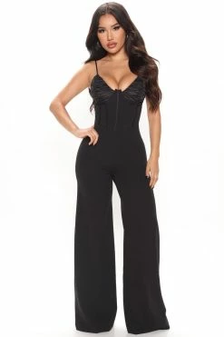 Fashion Nova Jumpsuits Perfect Date Jumpsuit - Black