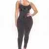 Fashion Nova Forever Thriving Ribbed Jumpsuit - Black Jumpsuits