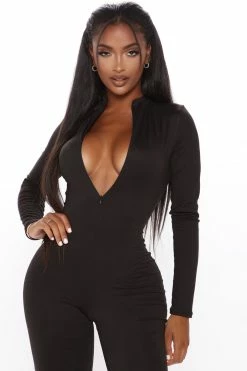 Fashion Nova Gemini Vibes Jumpsuit - Black Jumpsuits