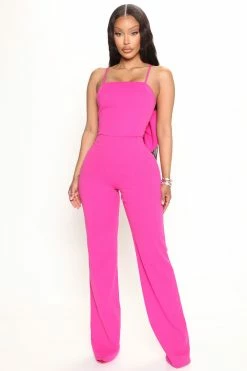 Fashion Nova Your Little Gift Jumpsuit - Pink