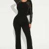 Fashion Nova Almost Famous Jumpsuit - Black