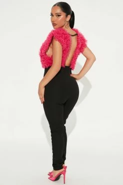 Fashion Nova Tulle For You Jumpsuit - Pink/combo