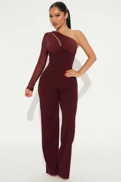 Fashion Nova Jumpsuits One Love Jumpsuit - Plum