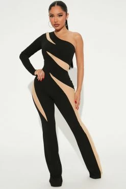 Fashion Nova Just One Night Jumpsuit - Black
