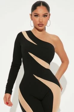 Fashion Nova Just One Night Jumpsuit - Black