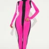Fashion Nova To The Finish Line Jumpsuit - Fuchsia