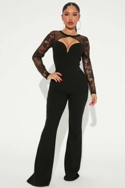 Fashion Nova Loving You Jumpsuit - Black Jumpsuits