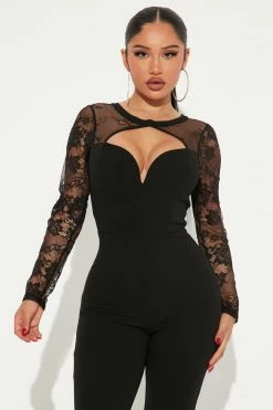 Fashion Nova Loving You Jumpsuit - Black Jumpsuits