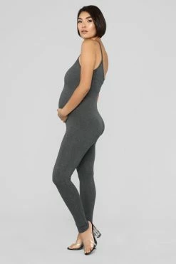 Fashion Nova Nova Season Jumpsuit - Charcoal