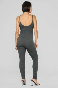 Fashion Nova Nova Season Jumpsuit - Charcoal