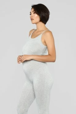 Fashion Nova Jumpsuits Nova Season Jumpsuit - Heather Grey