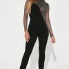 Fashion Nova Jumpsuits Rhinestone Rebel Jumpsuit - Black