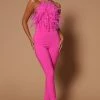 Fashion Nova Ysabel Jumpsuit - Hot Pink
