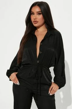 Fashion Nova Always On The Go Jumpsuit - Black