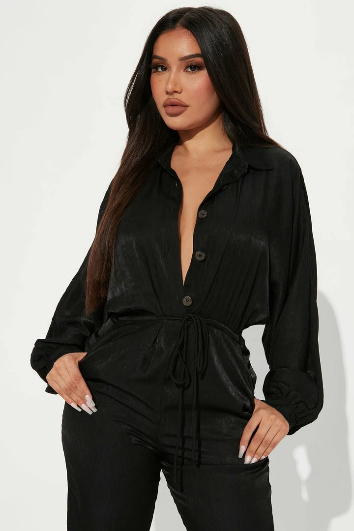 Fashion Nova Always On The Go Jumpsuit - Black