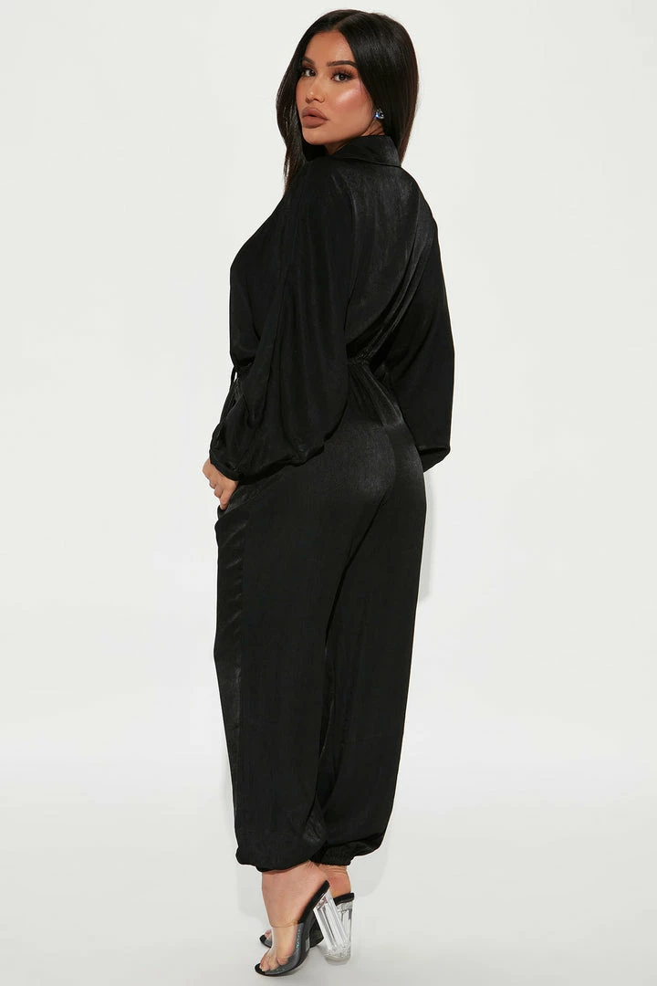 Fashion Nova Always On The Go Jumpsuit - Black