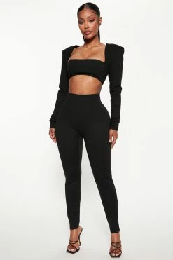 Fashion Nova Take Me Out Jumpsuit - Black Jumpsuits