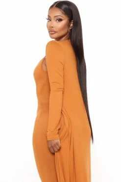 Fashion Nova Nova Charmer Jumpsuit Set - Camel