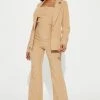 Fashion Nova Charlotte Blazer Jumpsuit Set - Taupe Jumpsuits