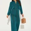 Fashion Nova Jumpsuits Selene Slinky Jumpsuit - Teal