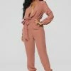 Fashion Nova Stroll At The Plaza Jumpsuit - Mauve Jumpsuits