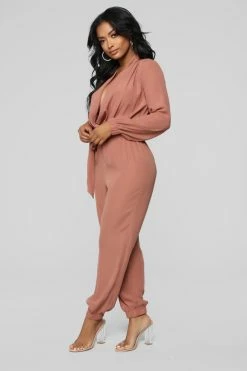 Fashion Nova Stroll At The Plaza Jumpsuit - Mauve Jumpsuits