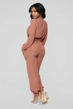 Fashion Nova Stroll At The Plaza Jumpsuit - Mauve Jumpsuits