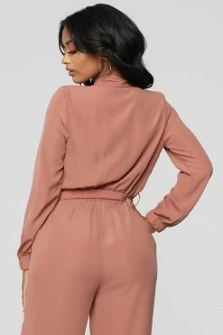 Fashion Nova Stroll At The Plaza Jumpsuit - Mauve Jumpsuits