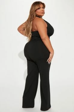 Fashion Nova Jumpsuits Get To Work Jumpsuit - Black