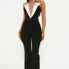 Fashion Nova Tara Tuxedo Jumpsuit - Black/White