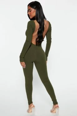 Fashion Nova Cassidy Snatched Jumpsuit - Olive