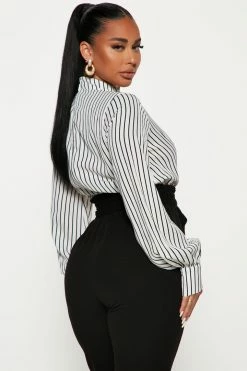 Fashion Nova In A Meeting Jumpsuit - Black/combo Jumpsuits