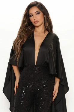 Fashion Nova Unforgettable Faces Jumpsuit - Black Jumpsuits