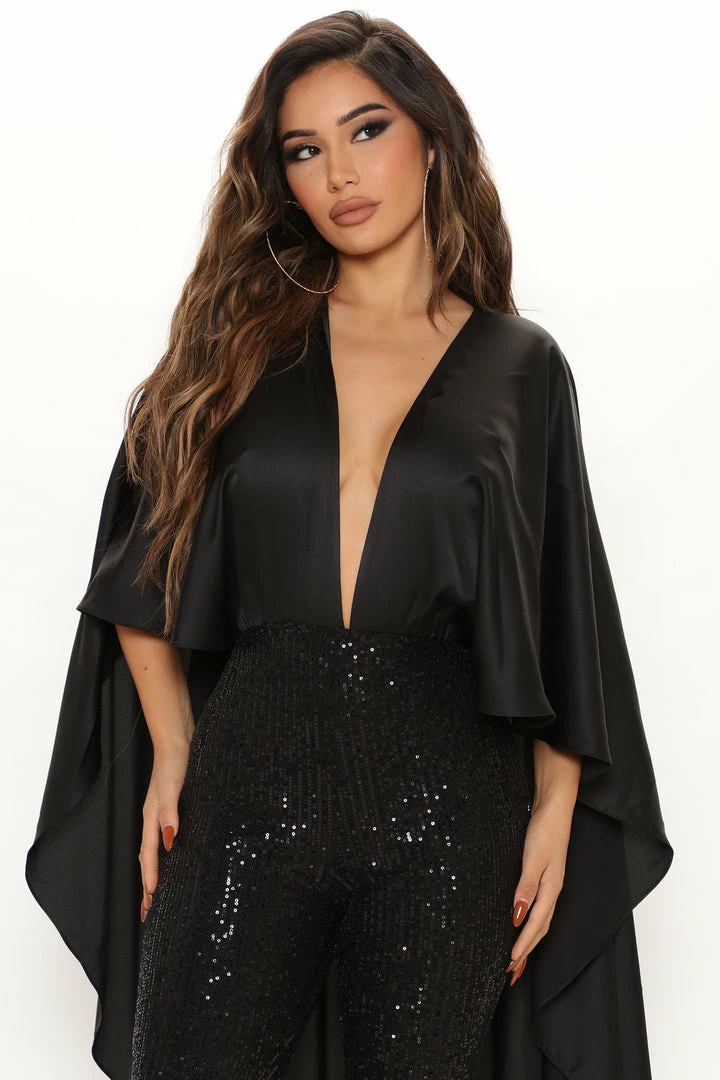 Fashion Nova Unforgettable Faces Jumpsuit - Black Jumpsuits