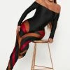 Fashion Nova No Rules Color Block Jumpsuit - Black Jumpsuits