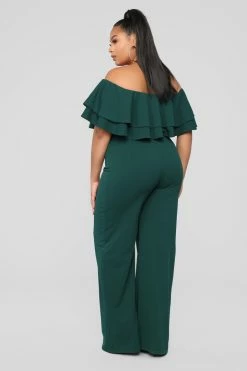 Fashion Nova Jumpsuits Ready To Ruffle Jumpsuit - Hunter