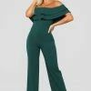 Fashion Nova Jumpsuits Ready To Ruffle Jumpsuit - Hunter