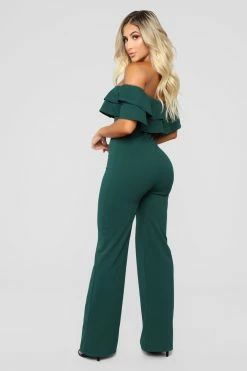 Fashion Nova Jumpsuits Ready To Ruffle Jumpsuit - Hunter