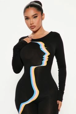 Fashion Nova I See You Stretch Jumpsuit - Black