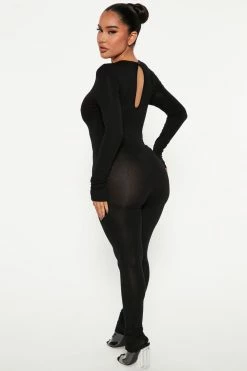 Fashion Nova I See You Stretch Jumpsuit - Black