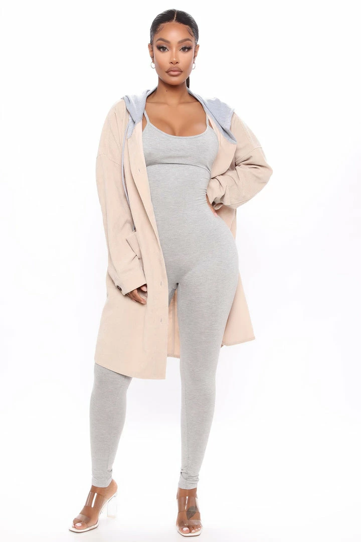 Fashion Nova Jumpsuits Nova Season Jumpsuit - Heather Grey